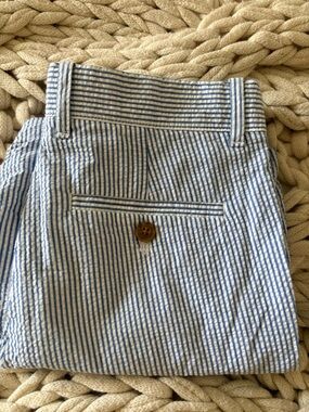 Crewcuts Light Blue and White Seersucker Shorts